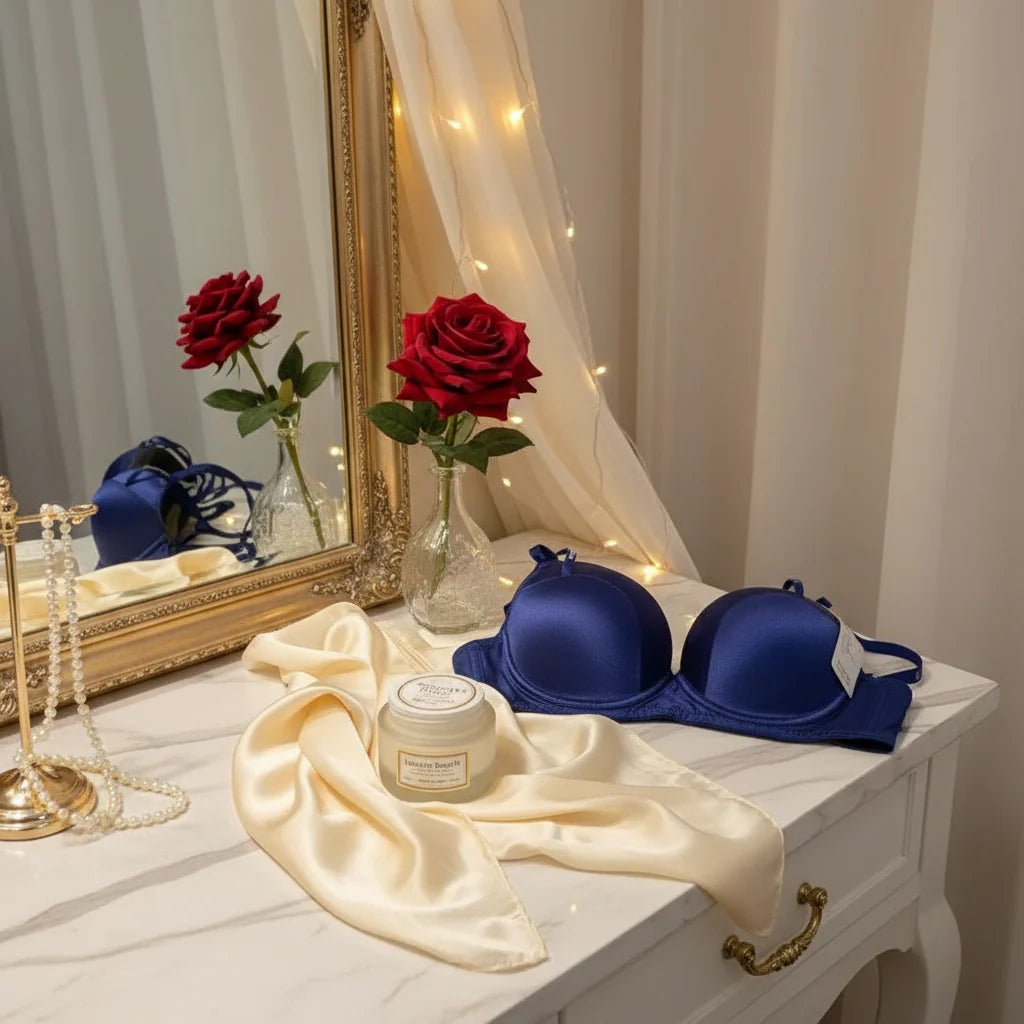 Midnight Satin T-Shirt Bra